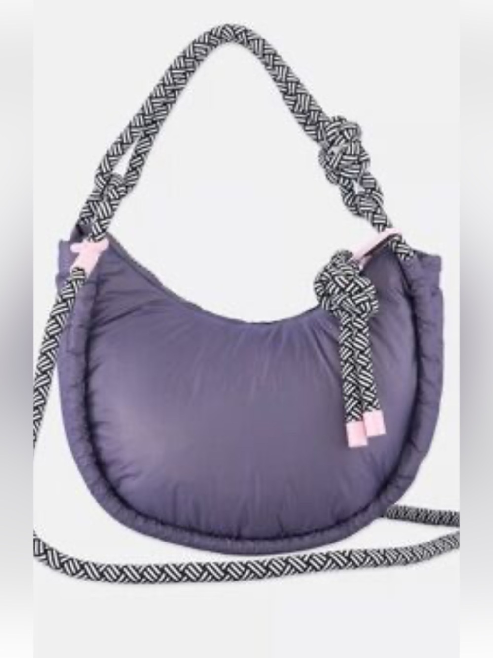 Black Quilted Crescent Shoulder Bag - WildFox